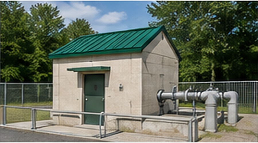 Small municipal water facility control building